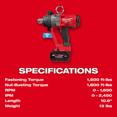 M18 FUEL™ 1" High Torque Impact Wrench w/ ONE-KEY™ Kit