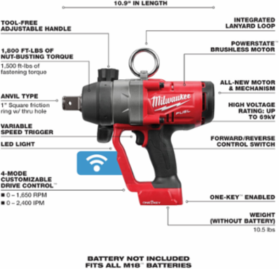 M18 FUEL™ 1 in. HTIW with ONE-KEY™-Reconditioned