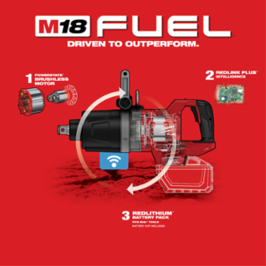 M18 FUEL™ 1 in. D-Handle High Torque Impact Wrench w/ ONE-KEY™-Reconditioned