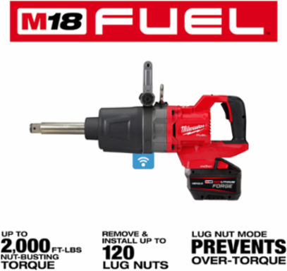 M18 FUEL 1 Inch D-Handle High Torque Impact Wrench, 2000 ft-lbs Torque, 23.24 Inch Length