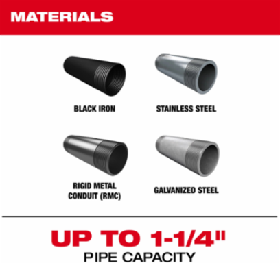 M18 FUEL Compact Pipe Threader with ONE-KEY, Threads up to 1-1/4 Inch Pipes