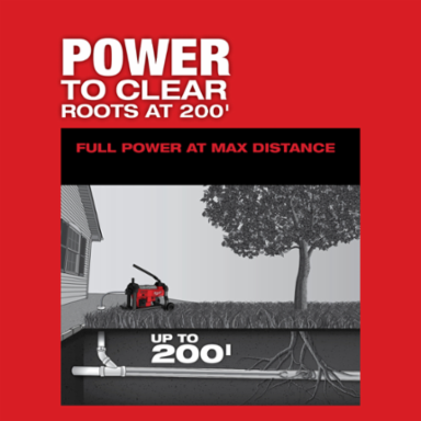 M18 FUELTM Sewer Sectional Machine, 200 ft Max Distance, 7/8 Inch Cable