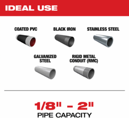 M18 FUEL Pipe Threader Kit, 2 Inch Capacity, 22.3 Pounds, 41 RPM