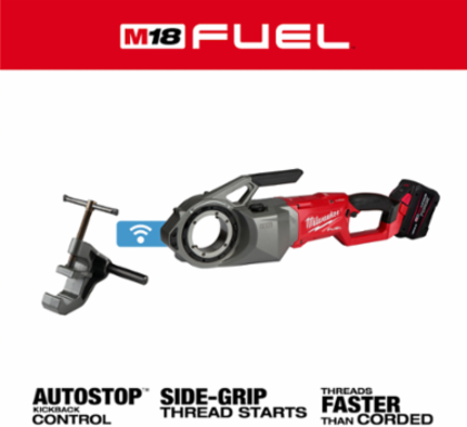 M18 FUEL Pipe Threader Kit, 2 Inch Capacity, 22.3 Pounds, 41 RPM