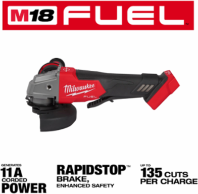 M18 FUEL 4-1/2 Inch / 5 Inch Grinder Paddle Switch, 8500 RPM, 3.1 lbs
