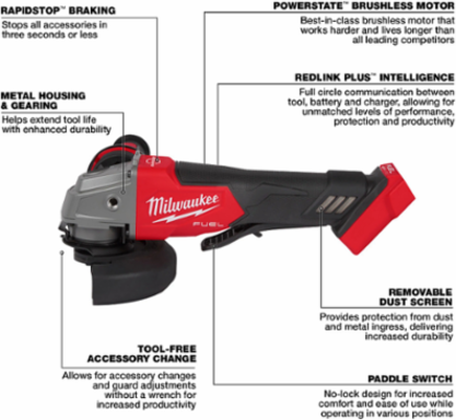 M18 FUEL™ 5" Grinder with REDLITHIUM™ Forge™ XC6.0 Kit