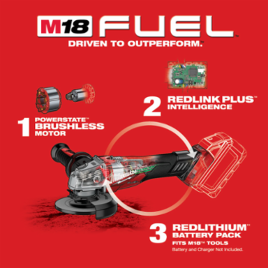 M18 FUEL™ 4-1/2" / 5" Grinder Slide Switch, Lock-On-Reconditioned