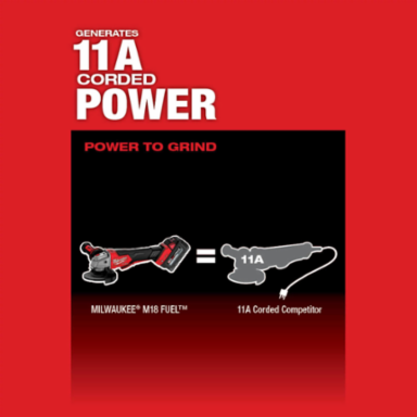 M18 FUEL 4-1/2" / 5" Braking Grinder, 8500 RPM, 6.0 Ah Battery, ONE-KEY™
