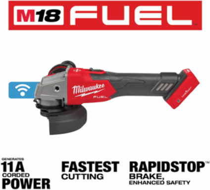 M18 FUEL™ 4-1/2" / 5" Angle Grinder, 8500 RPM, Cordless, POWERSTATE™ Motor