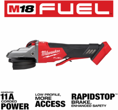 M18 FUEL™ 5" Flathead Braking Grinder, 8500 RPM, Cordless, Paddle Switch