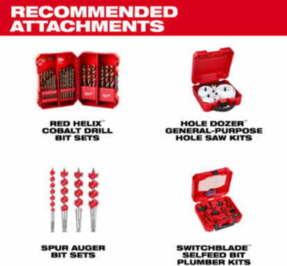 M18 FUEL 1/2 Inch Hammer Drill/Driver Kit, 1400 in-lbs Torque, 2 Batteries Included