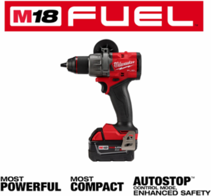 M18 FUEL 1/2 Inch Hammer Drill/Driver Kit, 1400 in-lbs Torque, 2 Batteries Included