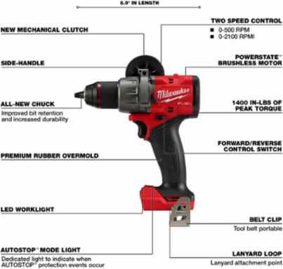 M18 FUEL™ 1/2" Hammer Drill/Driver-Reconditioned