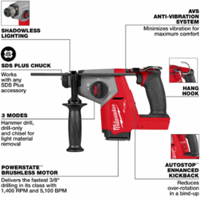 M18 FUEL™ 5/8" SDS Plus Rotary Hammer