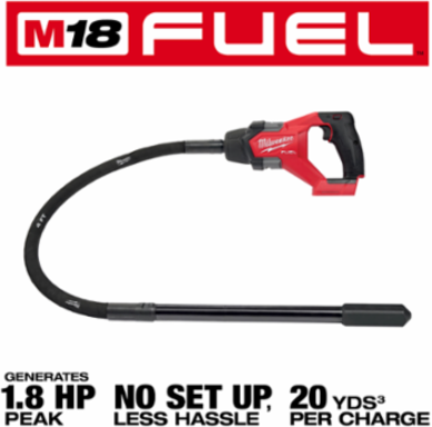 M18 FUEL 4 ft Concrete Pencil Vibrator, 1.8 Peak HP, Cordless, 8.8 lbs