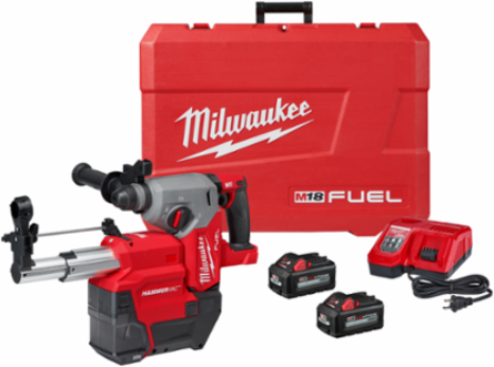 M18 FUEL 1 Inch SDS Plus Rotary Hammer with Dust Extractor, 8.9 lbs Weight, 2 ft-lbs Impact Energy