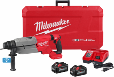 M18 FUEL 1-1/4 Inch SDS Plus D-Handle Rotary Hammer Kit, 3.65 ft-lbs Impact Energy, 810 RPM