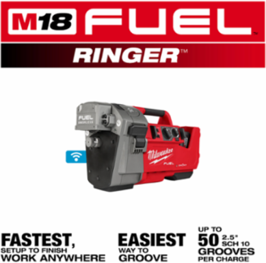 M18 FUEL™ RINGER™ Roll Groover for 1-1/4” - 4” Sch 10/40, 6” Sch 10