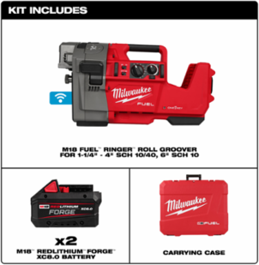 M18 FUEL™ RINGER™ Roll Groover for 1-1/4” - 4” Sch 10/40, 6” Sch 10