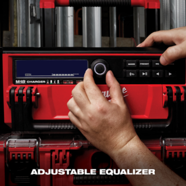 M18TM PACKOUTTM Bluetooth Radio + Charger, 10 Speakers, 360 Sound, 23 lbs