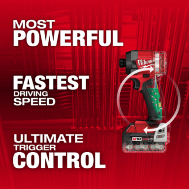 M18 FUEL 1/4 Inch Hex Impact Driver Kit - 2000 in-lbs Torque, 3900 RPM, 2 Batteries