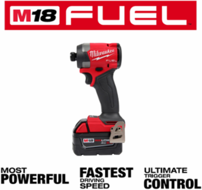 M18 FUEL 1/4 Inch Hex Impact Driver Kit - 2000 in-lbs Torque, 3900 RPM, 2 Batteries