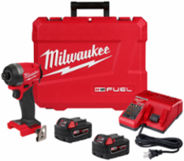 M18 FUEL 1/4 Inch Hex Impact Driver Kit - 2000 in-lbs Torque, 3900 RPM, 2 Batteries