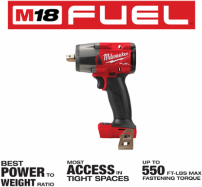 M18 FUEL™ 1/2 Mid-Torque Impact Wrench w/ Pin Detent-Reconditioned