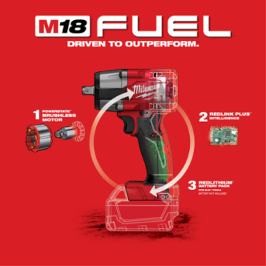 M18 FUEL™ 1/2 Mid-Torque Impact Wrench w/ Pin Detent-Reconditioned