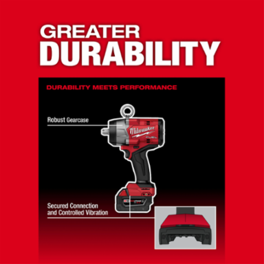 M18 FUEL 1/2 Inch High Torque Impact Wrench, 900 ft-lbs Torque, 7.3 Inch Length