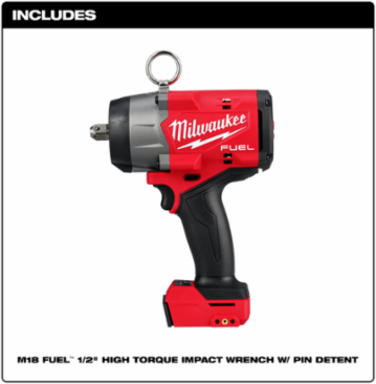 M18 FUEL 1/2 Inch High Torque Impact Wrench, 900 ft-lbs Torque, 7.3 Inch Length