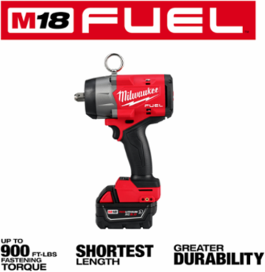 M18 FUELTM 1/2 Inch High Torque Impact Wrench, 900 ft-lbs Torque, 7.3 Inch Length