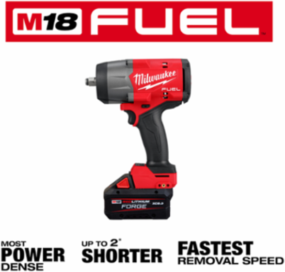 M18 FUEL 1/2 Inch High Torque Impact Wrench, 1200 ft-lbs Torque, 7.6 Inch Length