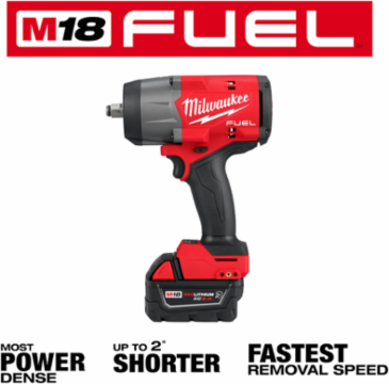 M18 FUEL 1/2 Inch High Torque Impact Wrench, 1100 ft-lbs Torque, 7.6 Inch Length