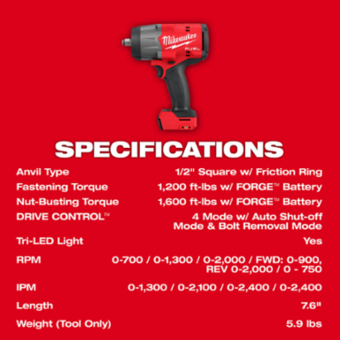 M18 FUELTM 1/2 Inch High Torque Impact Wrench & Grease Gun Combo Kit