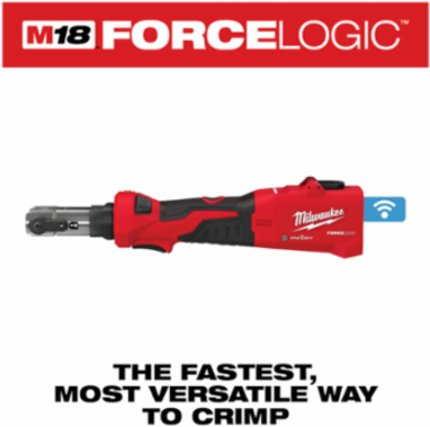 M18 FORCE LOGIC 6T Linear Utility Crimper, Crimping Capacity 8 AWG to 600 kcmil