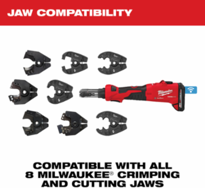 M18 FORCE LOGIC 6T Linear Utility Crimper, Crimping Capacity 8 AWG to 600 kcmil