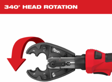 M18 FORCE LOGIC 6T Linear Utility Crimper, Crimping Capacity 8 AWG to 600 kcmil