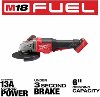 M18 FUEL™ 4-1/2 in.-6 in. No Lock Braking Grinder with Paddle Switch