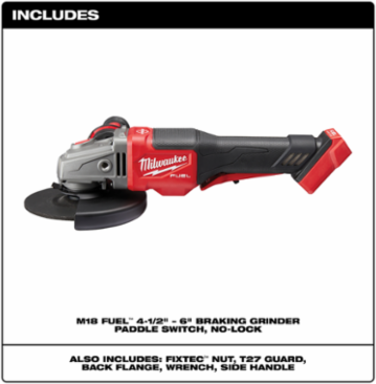 M18 FUEL™ 4-1/2 in.-6 in. No Lock Braking Grinder with Paddle Switch