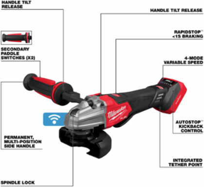 M18 FUEL 4-1/2 Inch / 5 Inch Cordless Dual-Trigger Angle Grinder, 8500 RPM