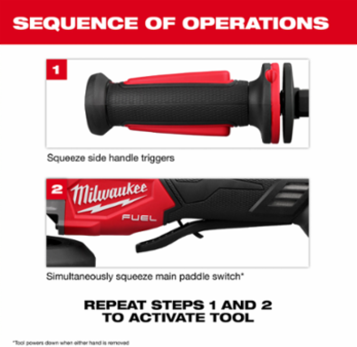 M18 FUEL 4-1/2 Inch / 5 Inch Cordless Dual-Trigger Angle Grinder, 8500 RPM