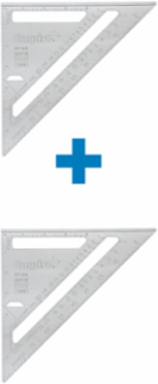 7 Inch Aluminum Rafter Square 2-Pack, Solid & Rust-Resistant
