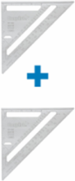 7 Inch Aluminum Rafter Square 2-Pack, Solid & Rust-Resistant