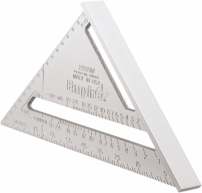 7 Inch Heavy Duty Magnum Rafter Square - Solid Aluminum, Deep Stamped Conversions