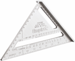 7 Inch Heavy Duty Magnum Rafter Square - Solid Aluminum, Deep Stamped Conversions