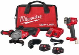 M18 FUEL 2-Tool Combo Kit, 4-1/2" Grinder & 3/8" Impact Wrench, 250 ft-lbs Torque