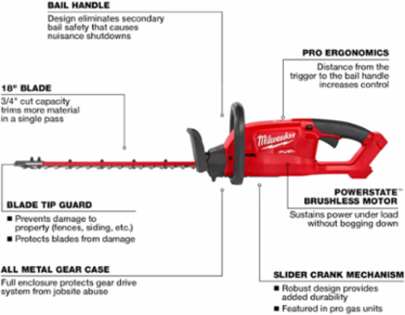 M18 FUEL™ 18" Hedge Trimmer-Reconditioned
