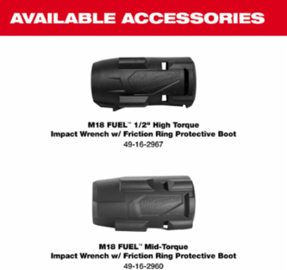 M18 FUELTM 1/2 Inch High Torque & 3/8 Inch Mid-Torque Impact Wrench Combo Kit, 1,100 ft-lbs Torque
