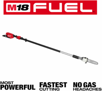 M18 FUELTM Telescoping Pole Saw 2.3HP 9-13 Foot Length 25m/s Chain Speed